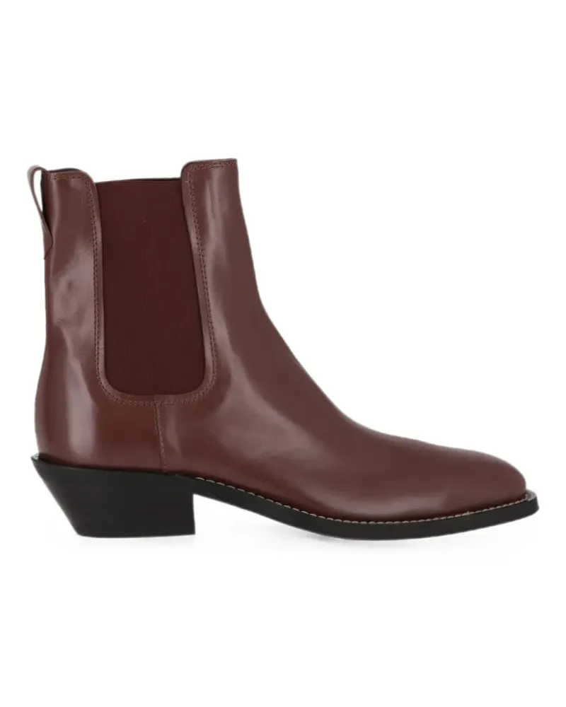 TOD'S Stiefeletten mit Stretchbund - Braun Braun