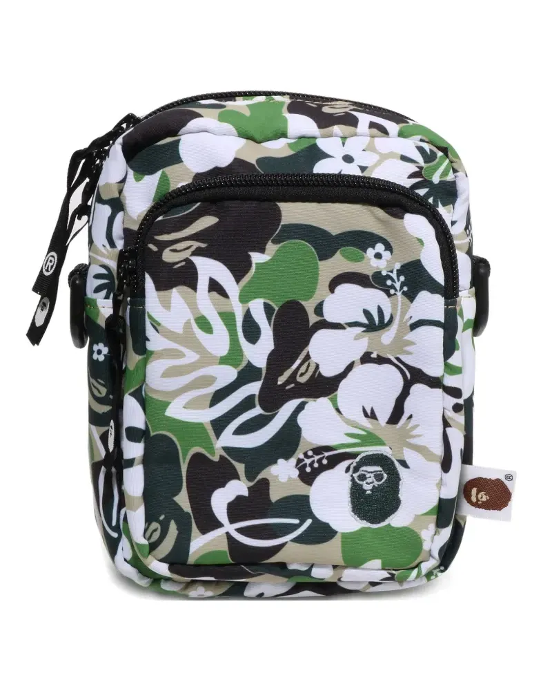 BAPE Kuriertasche mit Hibiskus-Print - Grün Grün
