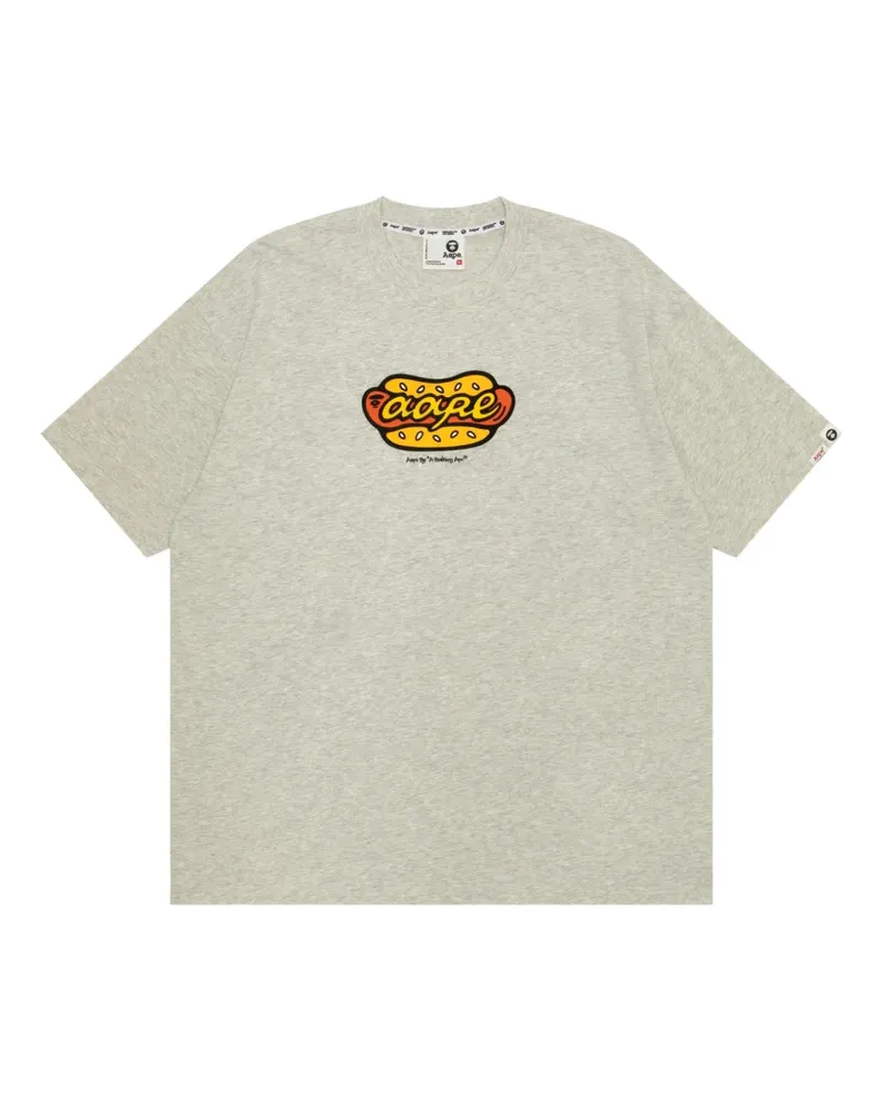 BAPE T-Shirt mit grafischem Print - Grau Grau