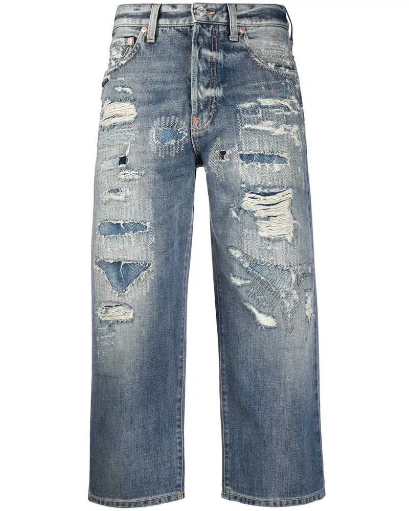 Givenchy Gerade Cropped-Jeans - Blau Blau