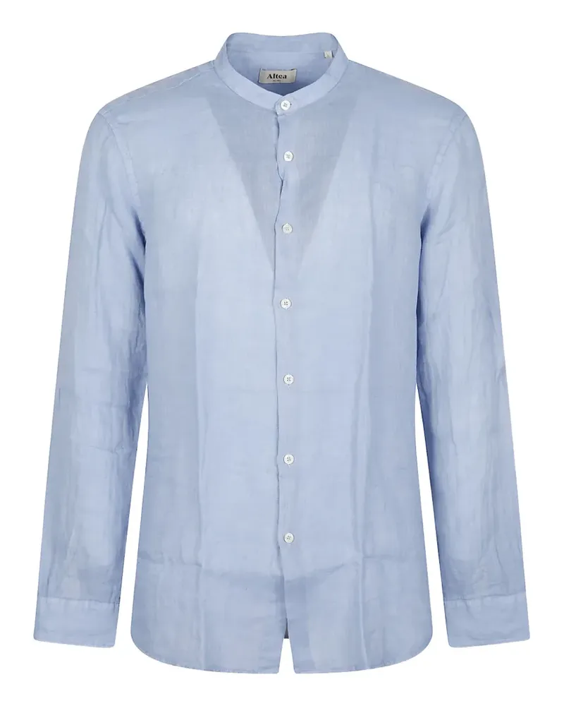 Altea Hemd ohne Kragen - Blau Blau
