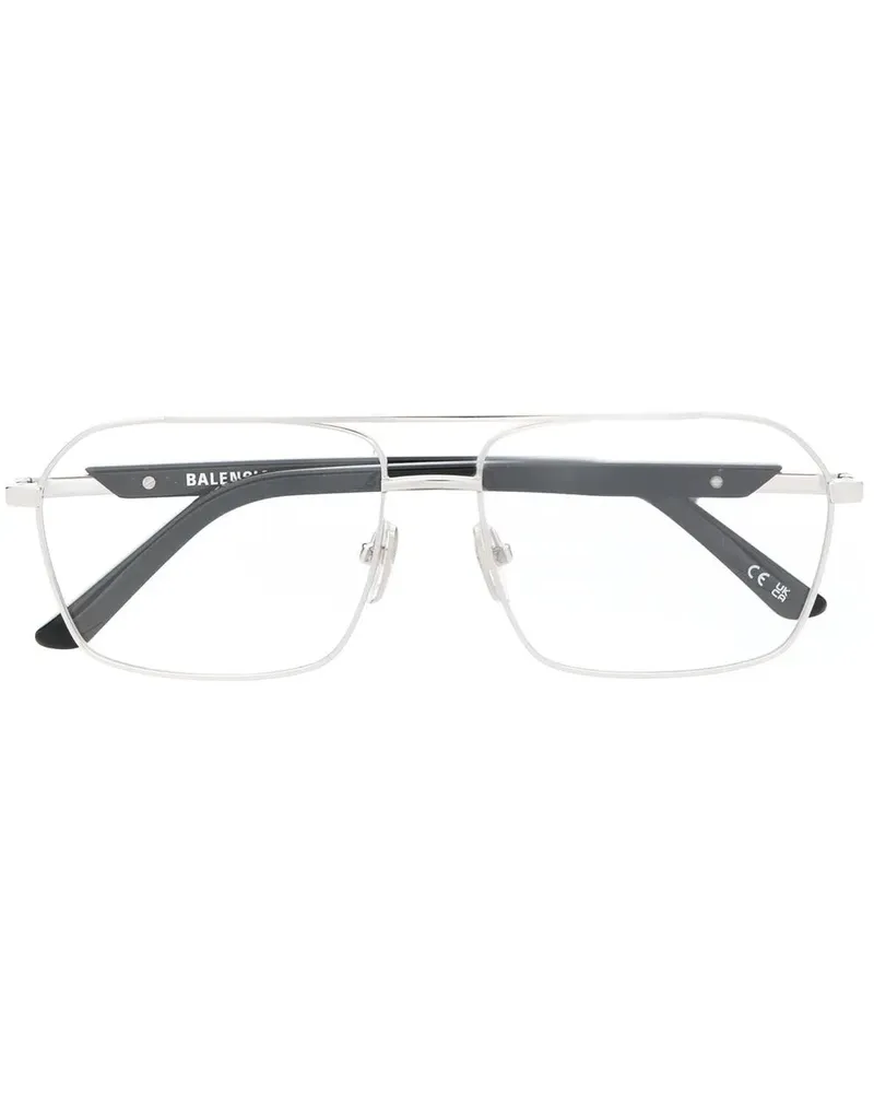Balenciaga Klassische Pilotenbrille - Silber Silber