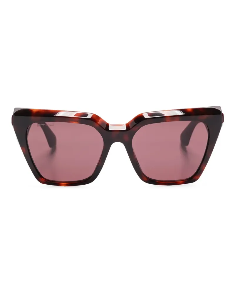 Etro Sonnenbrille mit geometrischem Gestell - Braun Braun