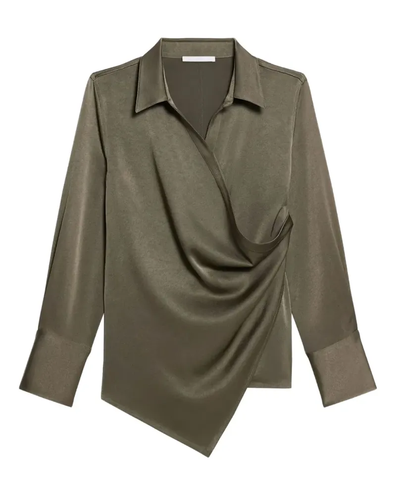 Helmut Lang draped wrap shirt - Grün Grün