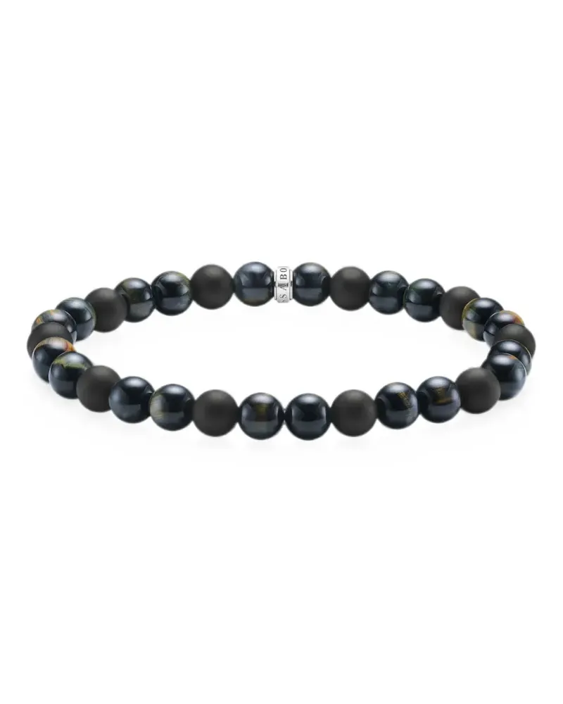 Thomas Sabo Perlenarmband mit Tigerauge und Obsidian - Schwarz Schwarz