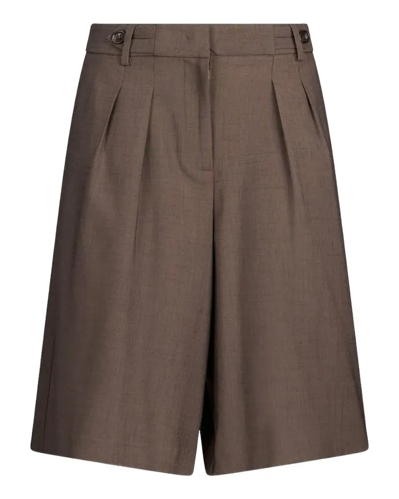 Liu Jo Melierte Jeans-Shorts mit Falten - Braun Braun