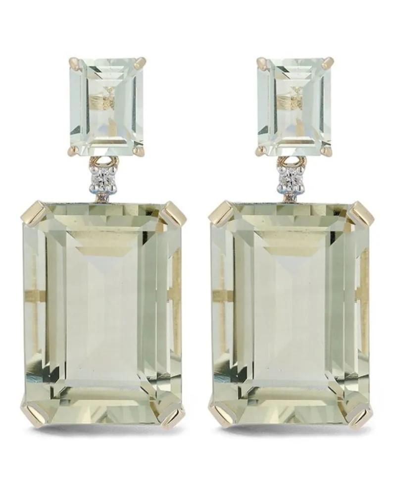 MATEO 14kt Gelbgold-Hängeohrringe mit Diamanten Gold