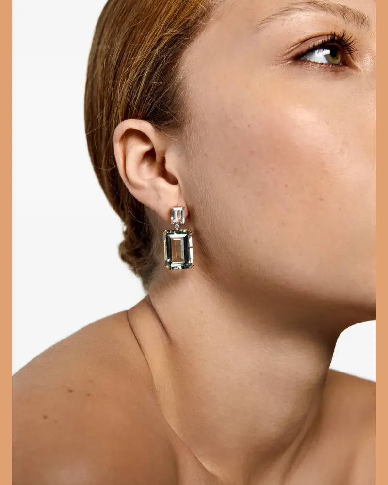 MATEO 14kt Gelbgold-Hängeohrringe mit Diamanten Gold