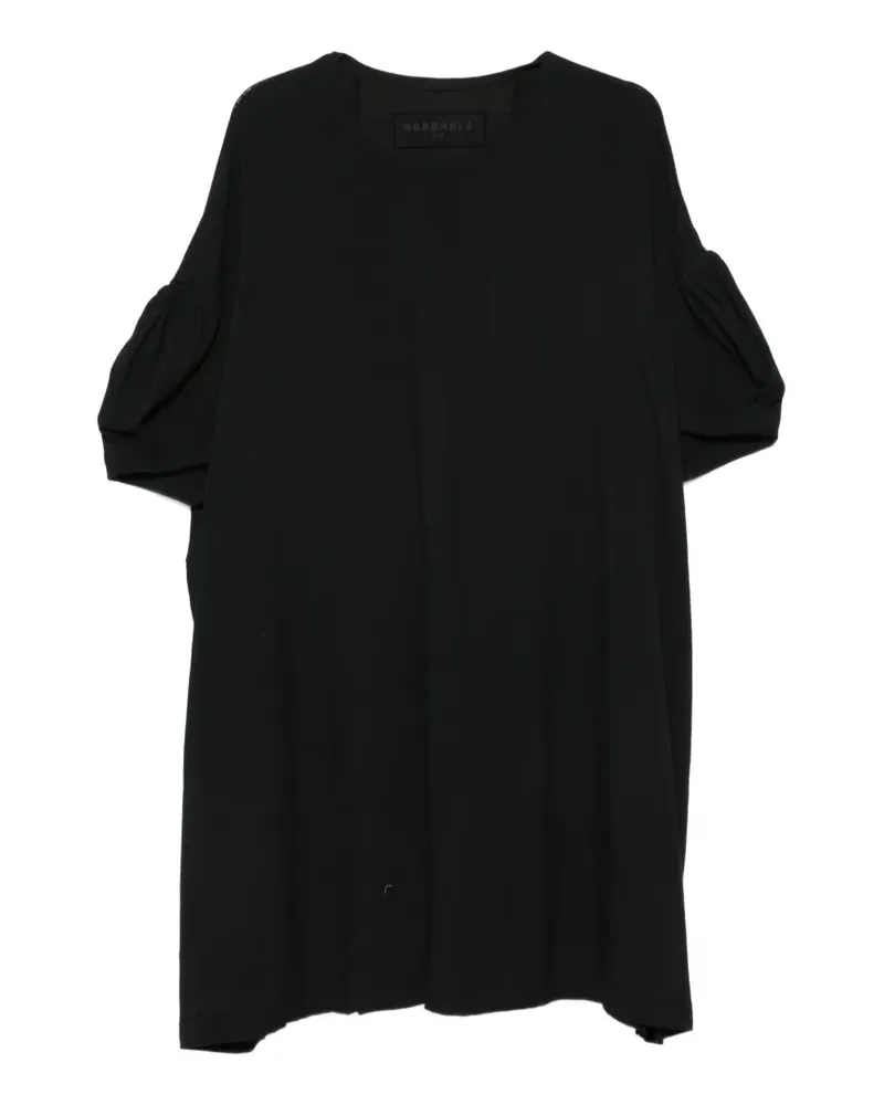 Studiorundholz panelled puff-sleeve tunic - Schwarz Schwarz