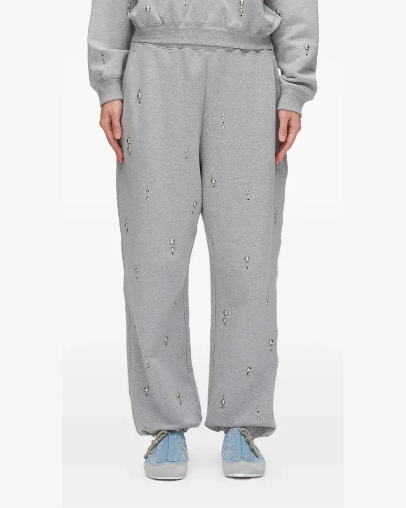 3.1 phillip lim Dome embellishment track pants - Grau Grau