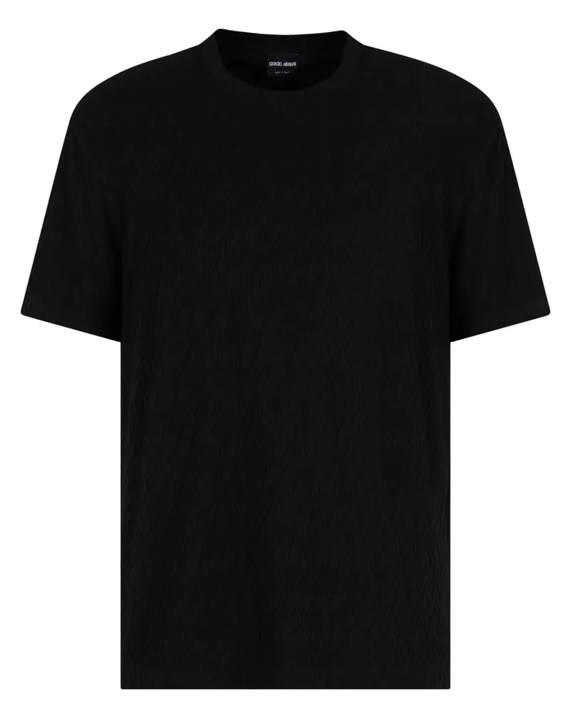 Giorgio Armani Texturiertes T-Shirt - Schwarz Schwarz