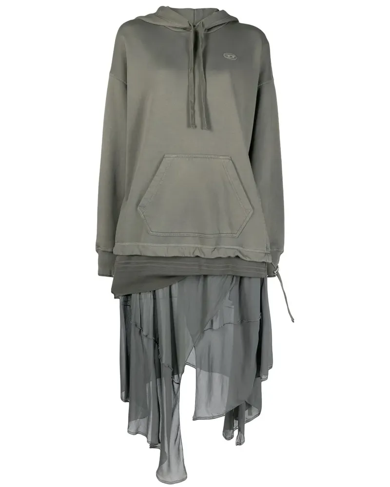 Diesel Kapuzenkleid mit Kordelzug - Grün Grün