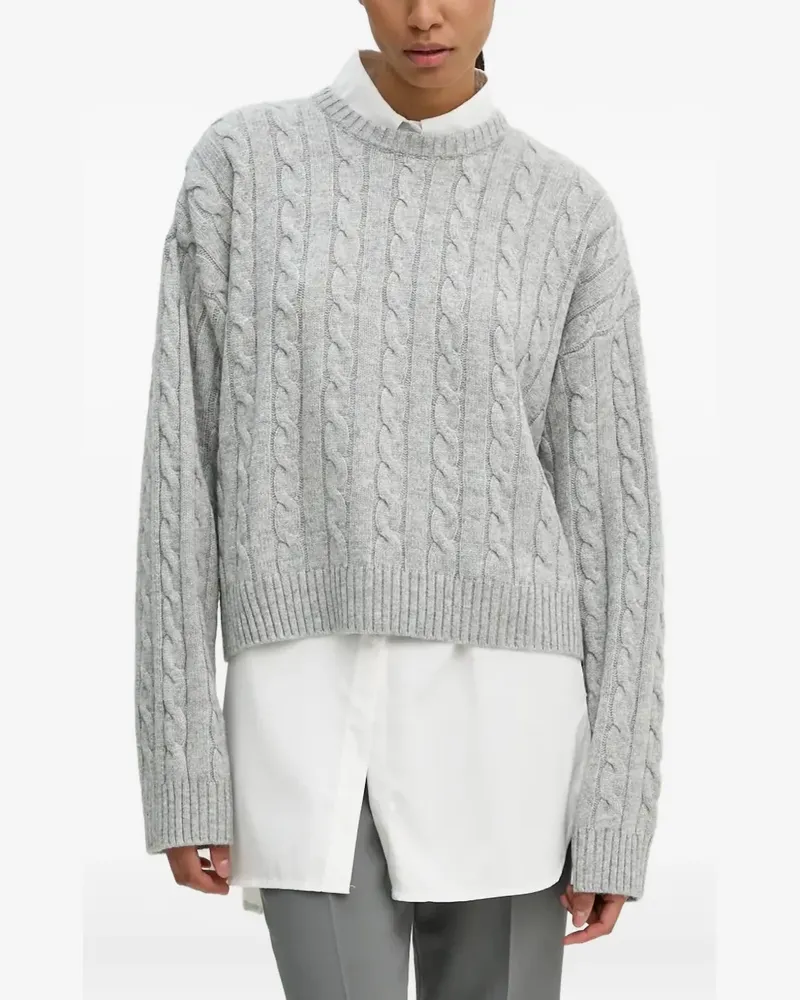 Day Birger et Mikkelsen Pullover mit Zopfmuster - Grau Grau