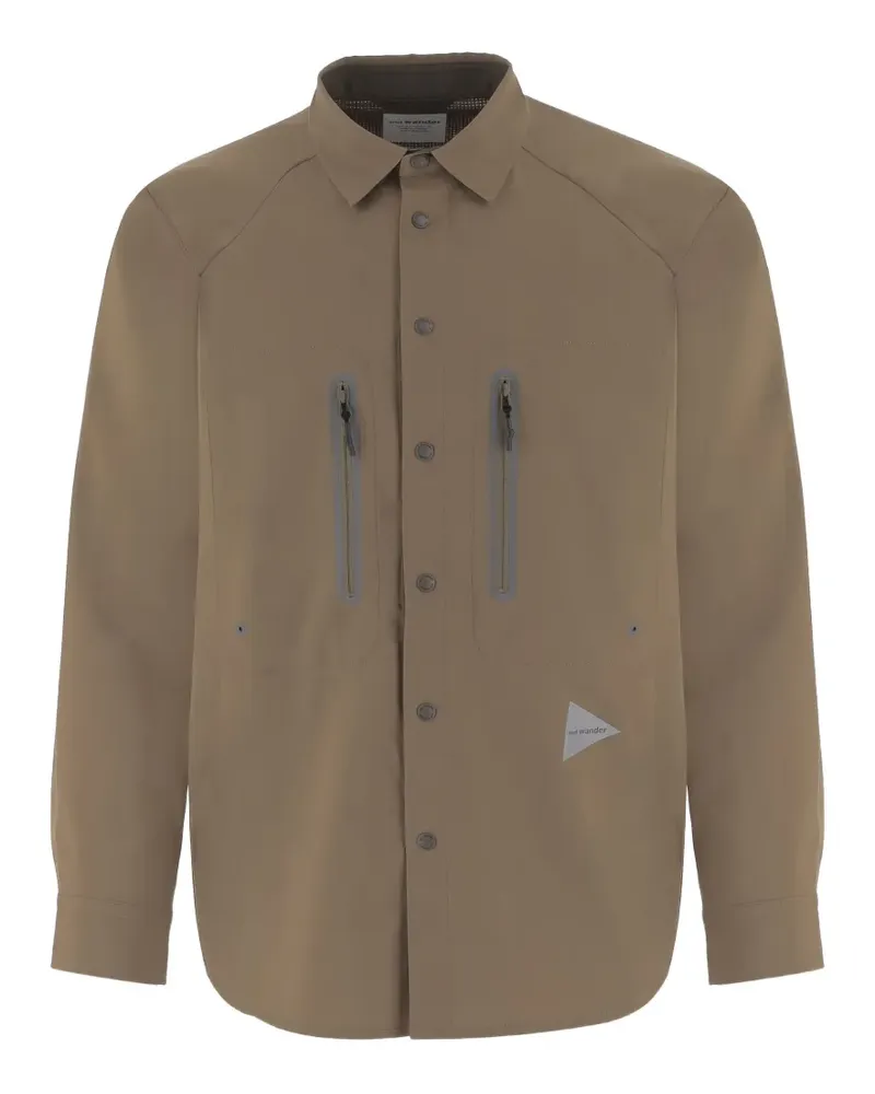 and wander Hemd mit Reißverschlusstaschen - Nude Nude
