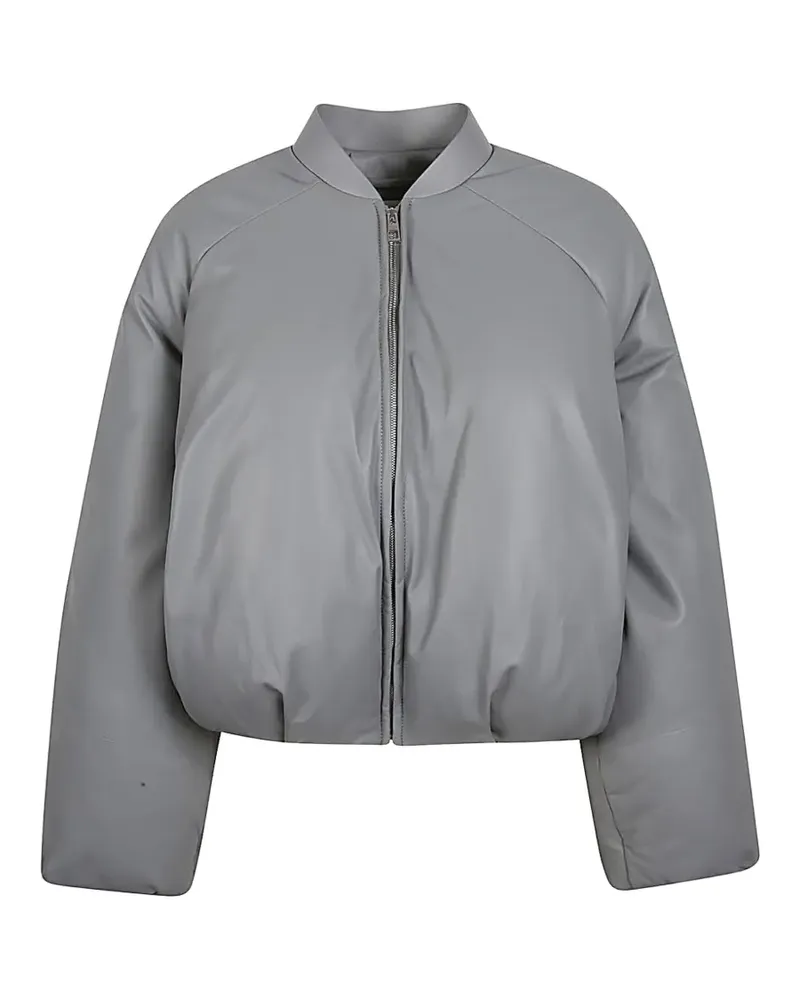 Loewe Gefütterte Lederjacke - Grau Grau
