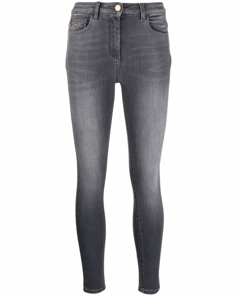 Elisabetta Franchi Jeans mit Logo-Patch - Grau Grau
