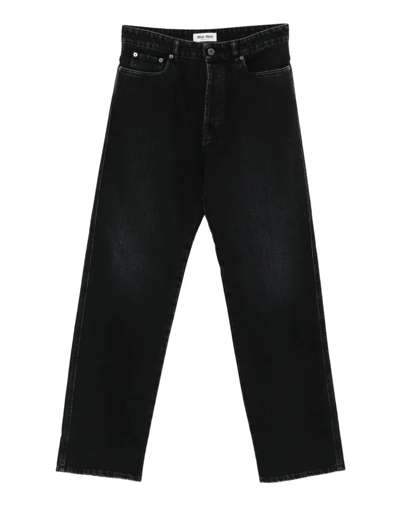 Miu Miu Five-Pocket-Jeans - Schwarz Schwarz