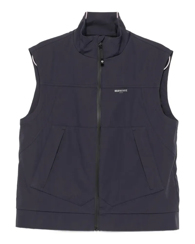 Murphy & Nye logo-print high-neck gilet - Blau Blau