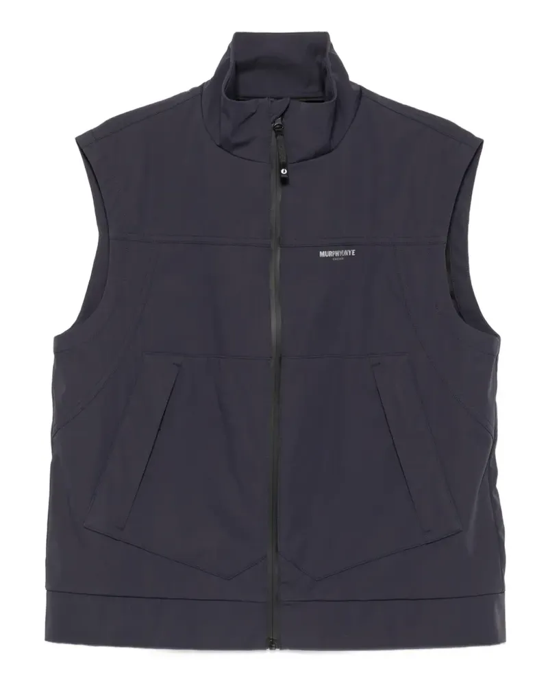 Murphy & Nye logo-print high-neck gilet - Blau Blau