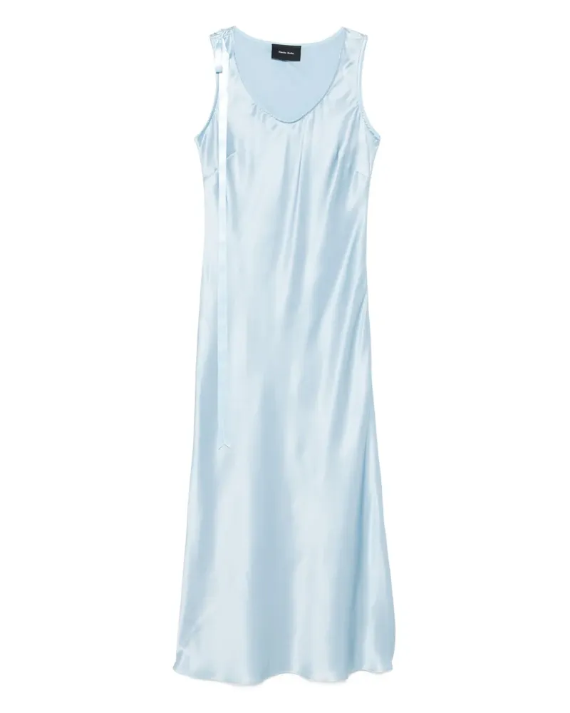 Simone Rocha Seidenkleid mit Schleifendetail - Blau Blau