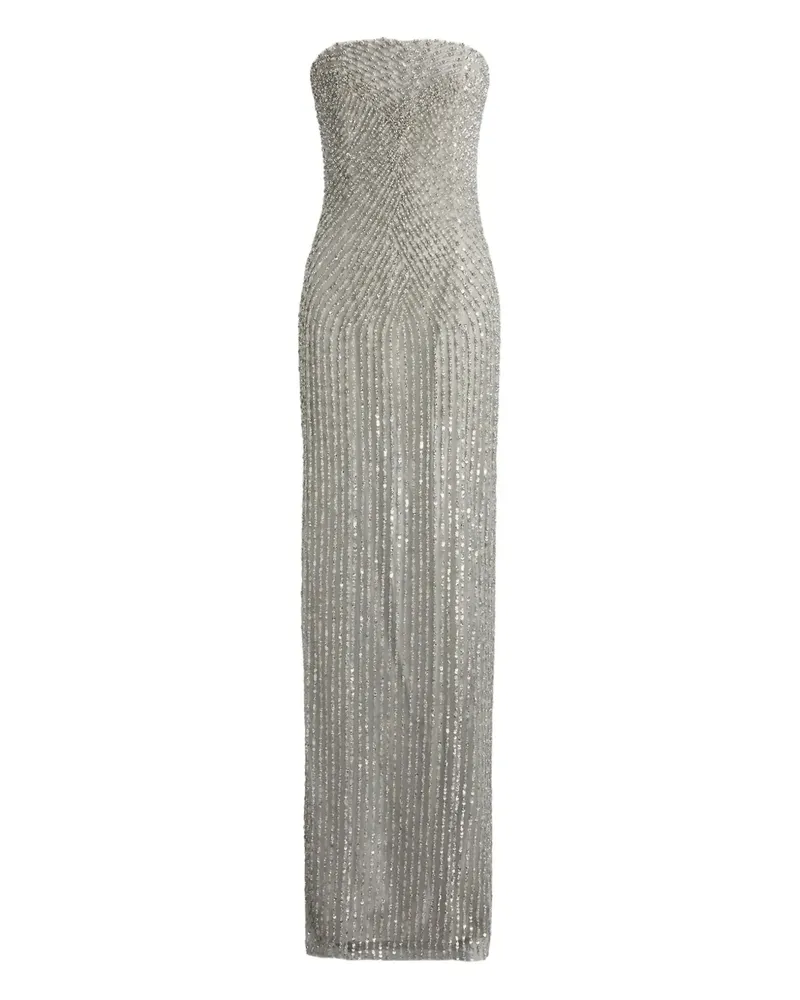 Ralph Lauren Verziertes Maxikleid - Grau Grau