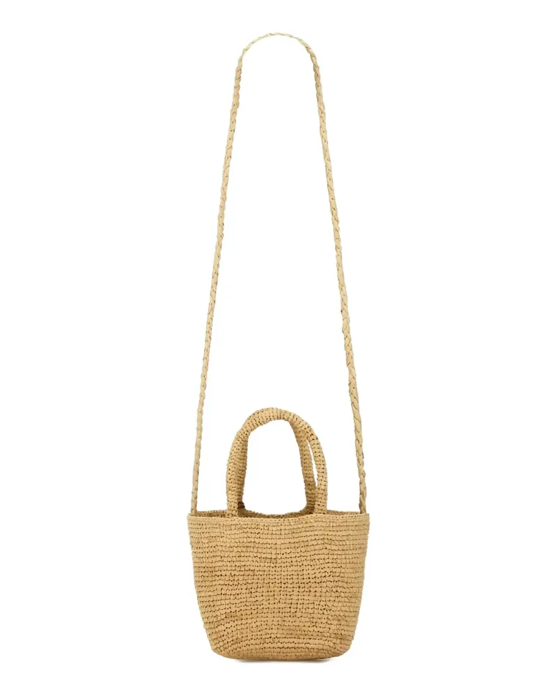 Manebí Schultertasche aus Bast - Nude Nude