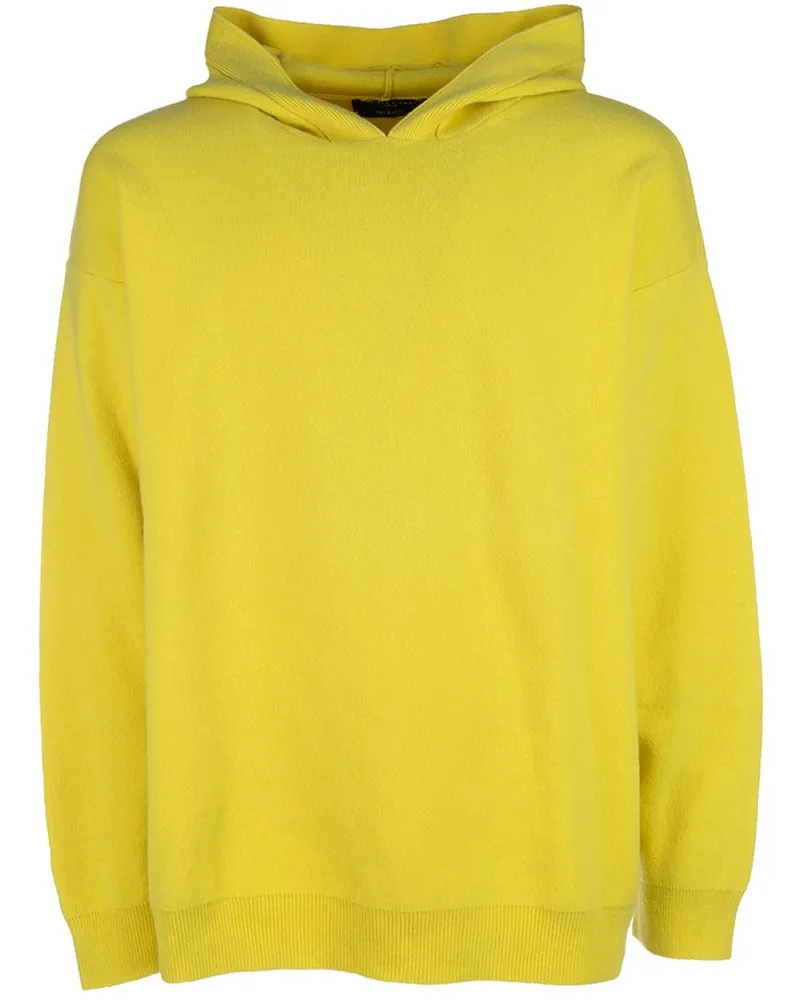 Daniele Fiesoli Fein gestrickter Hoodie - Gelb Gelb
