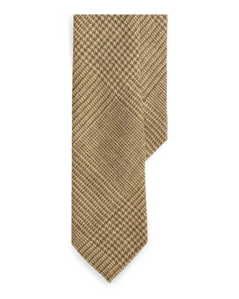 Ralph Lauren Glen Krawatte mit Hahnentrittmuster - Braun Braun