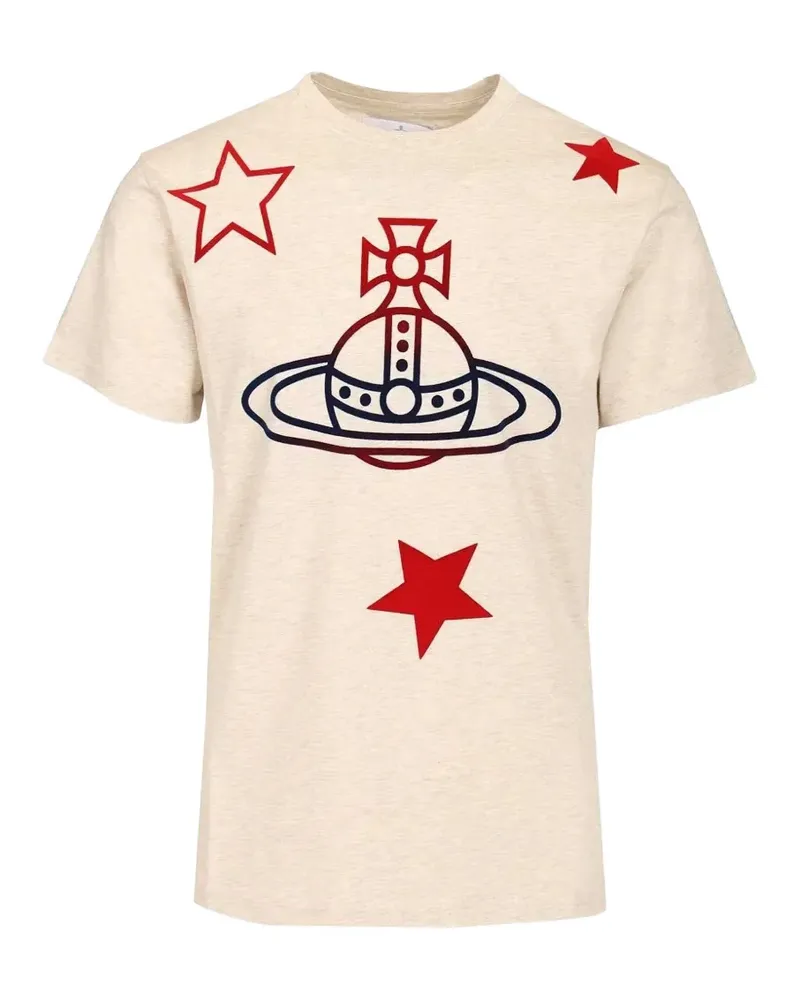 Vivienne Westwood Orb star-print T-shirt - Nude Nude