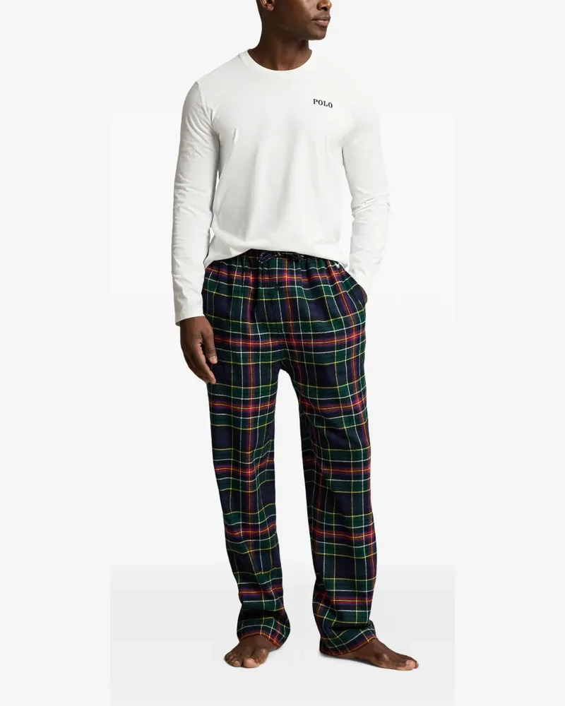 Ralph Lauren Karierter Pyjama aus Flanell - Grün Grün