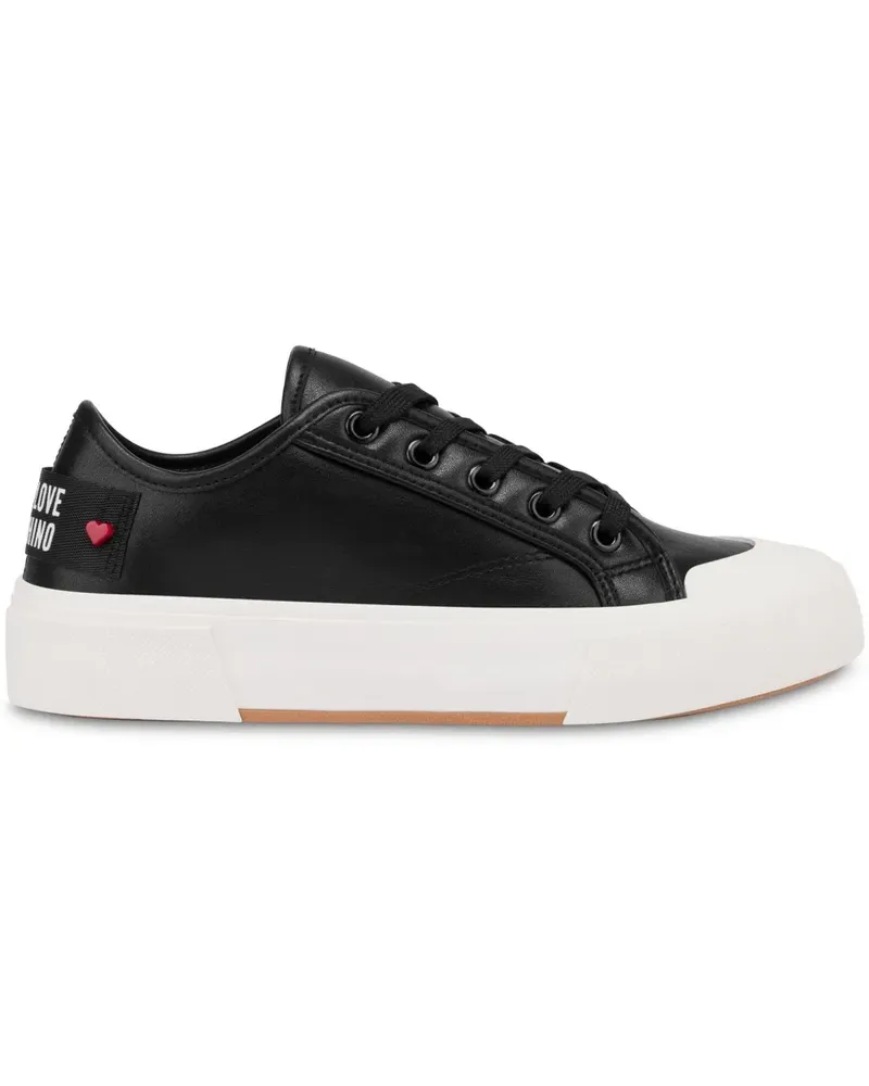 Moschino Sneakers aus Leder - Schwarz Schwarz