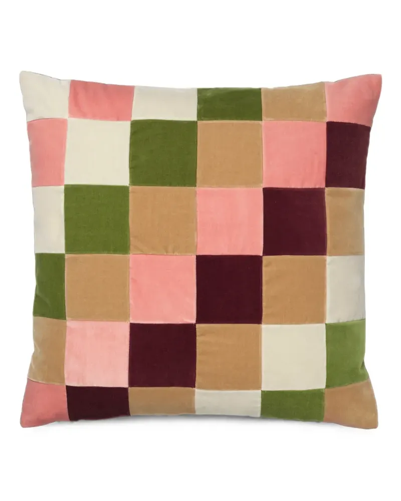 Christina Lundsteen Eliza Samtkissen im Patchwork-Look - Rosa Rosa