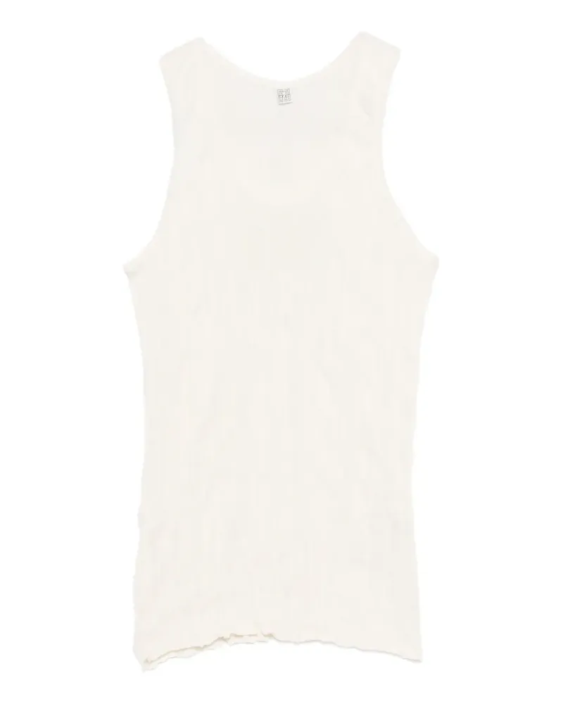 Totême crinkled-texture top - Nude Nude