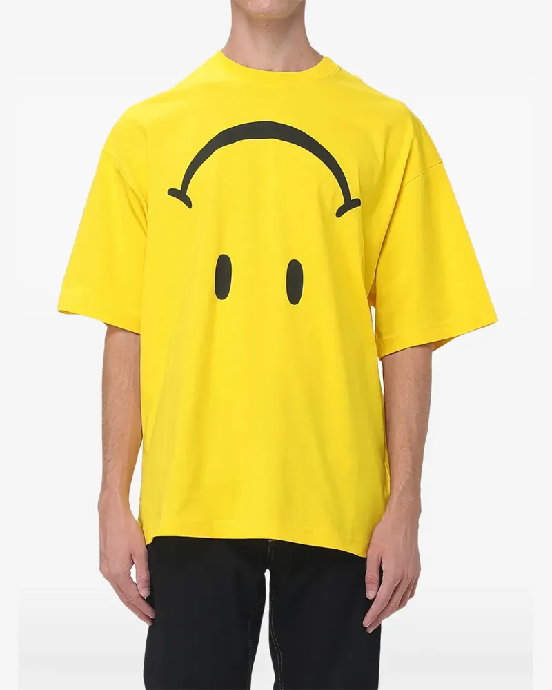 Moschino T-Shirt mit Smiley-Print - Gelb Gelb