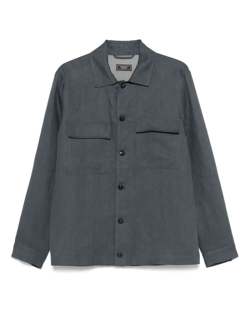 Peserico Jacke aus Leinen - Blau Blau