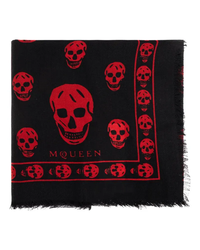 Alexander McQueen Classic Skull-print scarf - Schwarz Schwarz