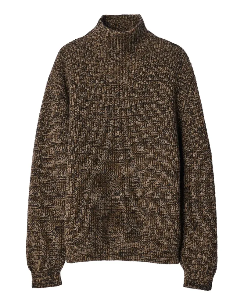 Christophe Lemaire Stehkragen-Pullover aus Yak-Alpakawolle - Braun Braun