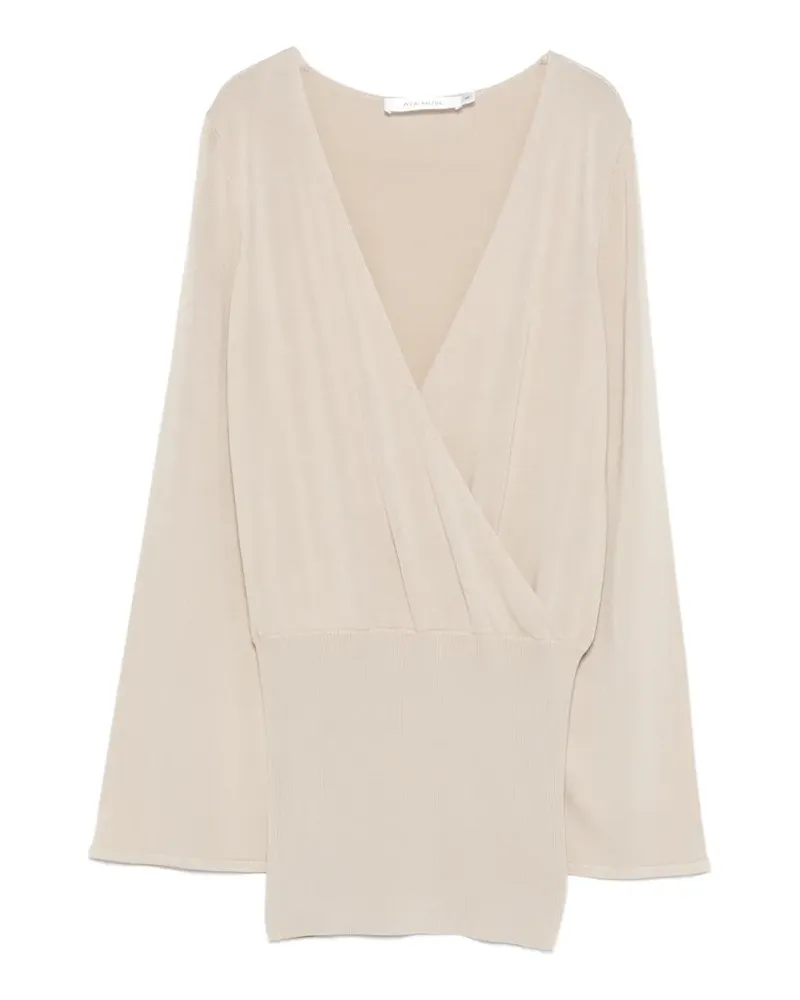 Aya Muse V-neck flared dress - Nude Nude