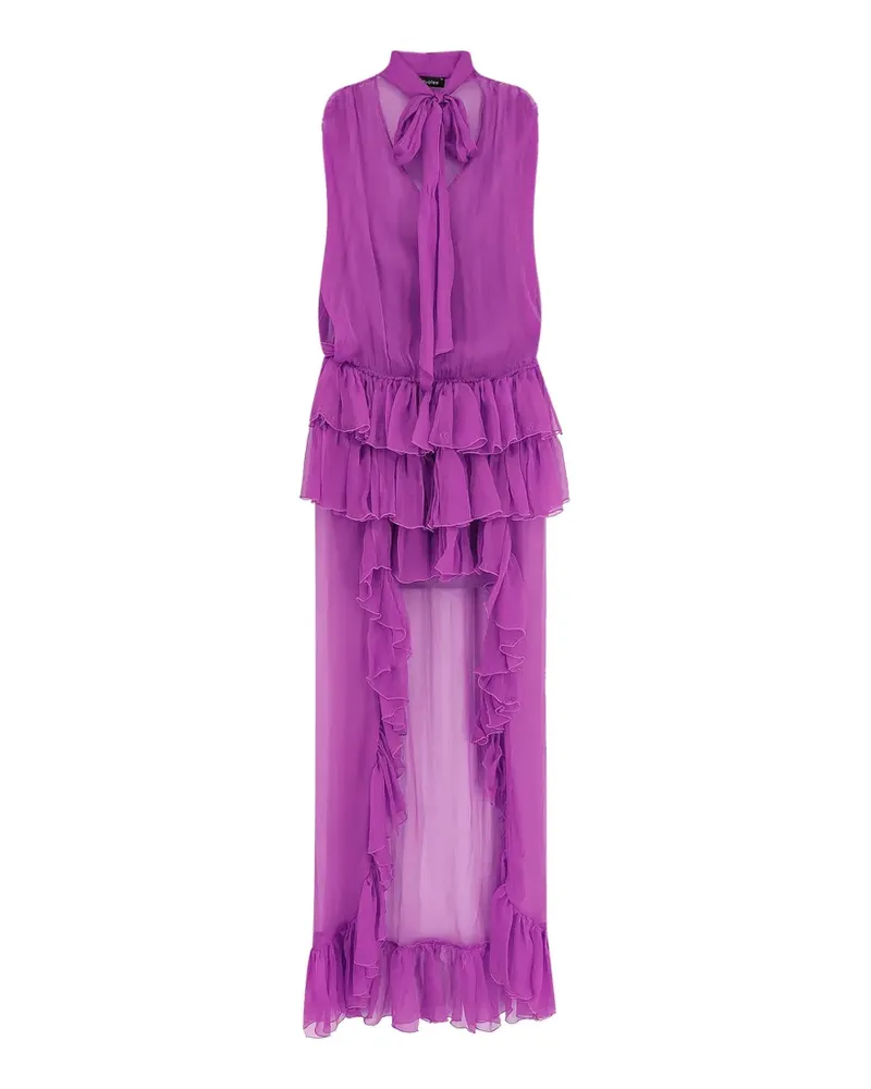 ACTUALEE ruffled asymmetric maxi dress - Violett Violett