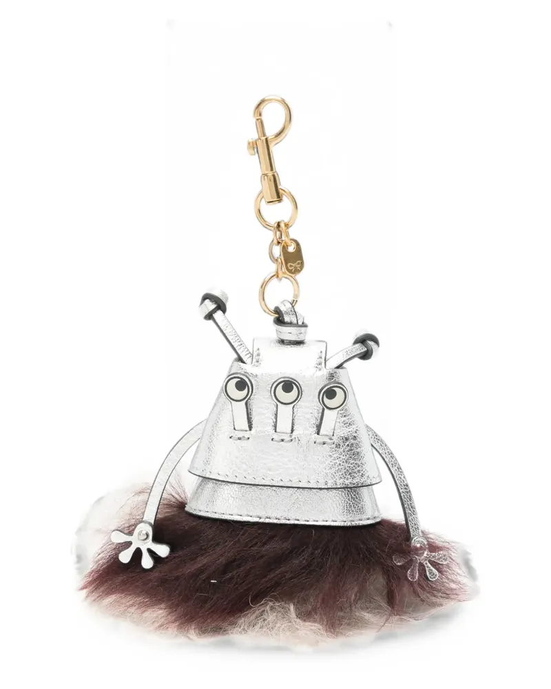Anya Hindmarch Space Creature Antennae lobster-claw-fastening keyring - Silber Silber