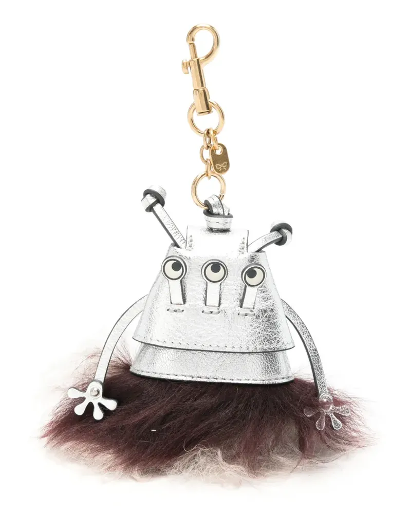Anya Hindmarch Space Creature Antennae Schlüsselanhänger mit Karabinerverschluss - Silber Silber