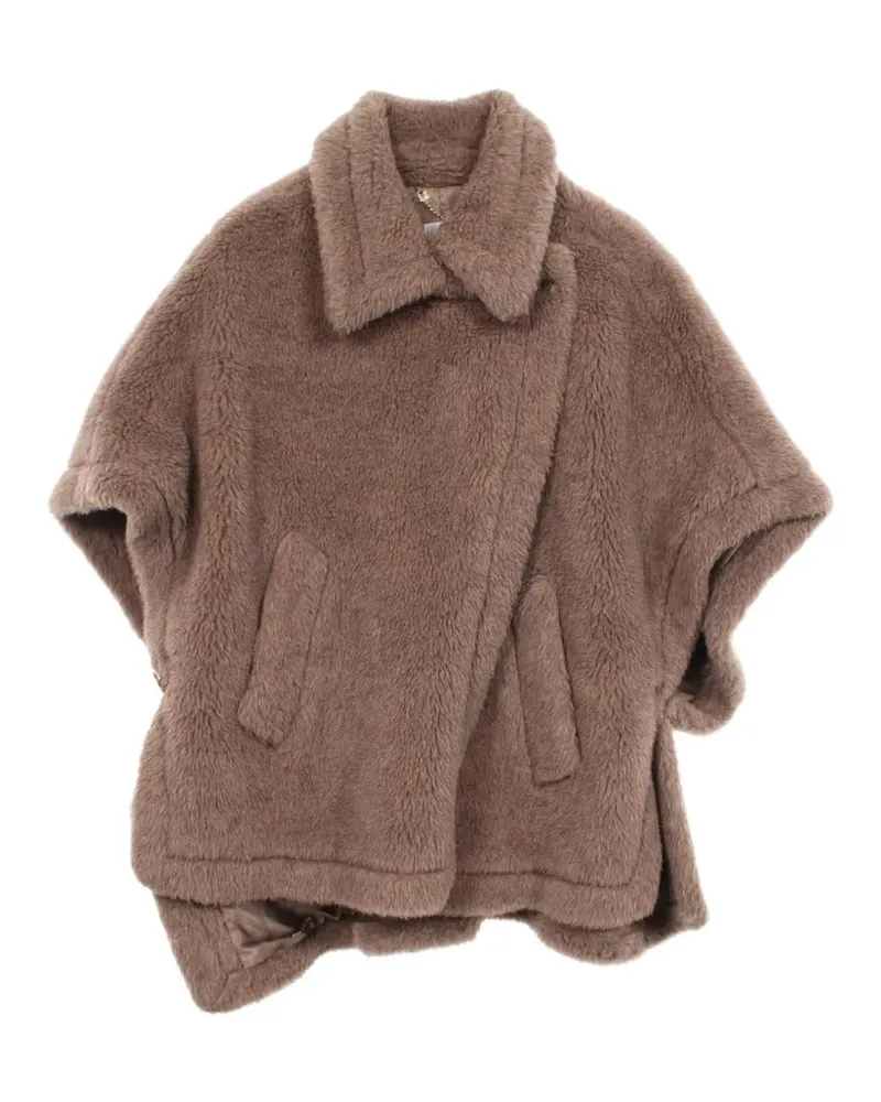 Max Mara 2010s Poncho mit Teddy - Braun Braun