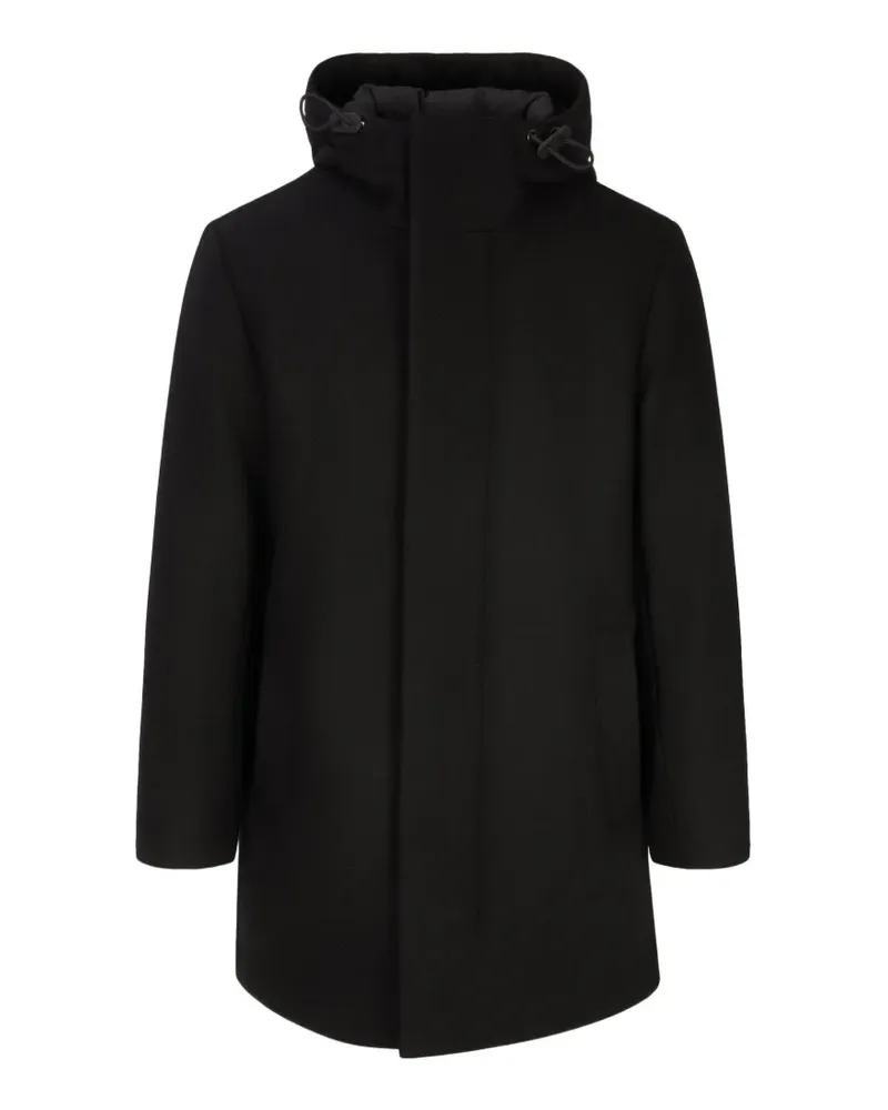 HUGO BOSS H-Jared Pad 264 hooded concealed-fastening coat - Schwarz Schwarz