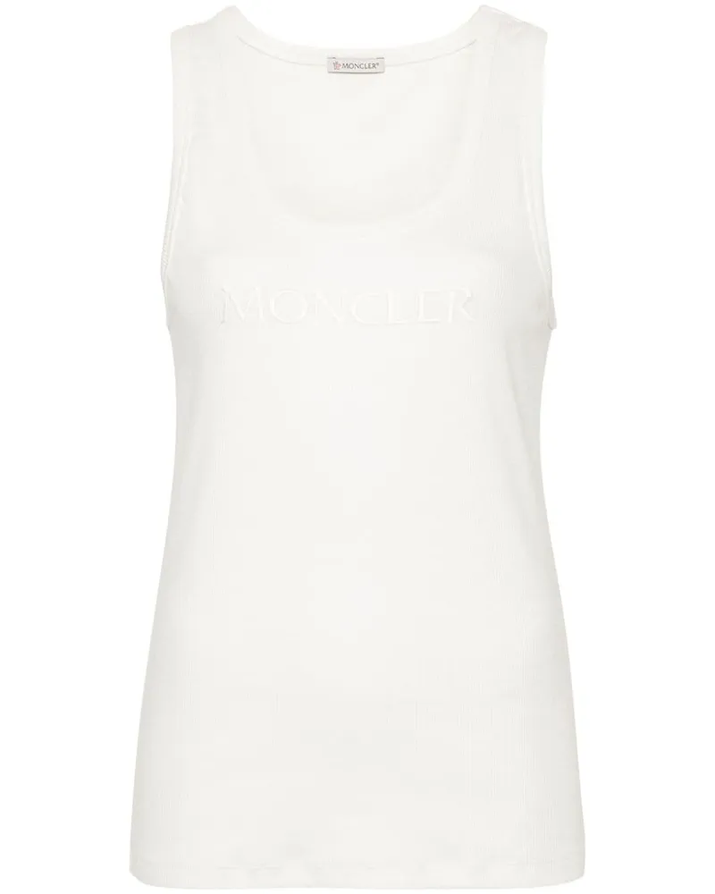 Moncler Tanktop mit Logo-Stickerei Nude