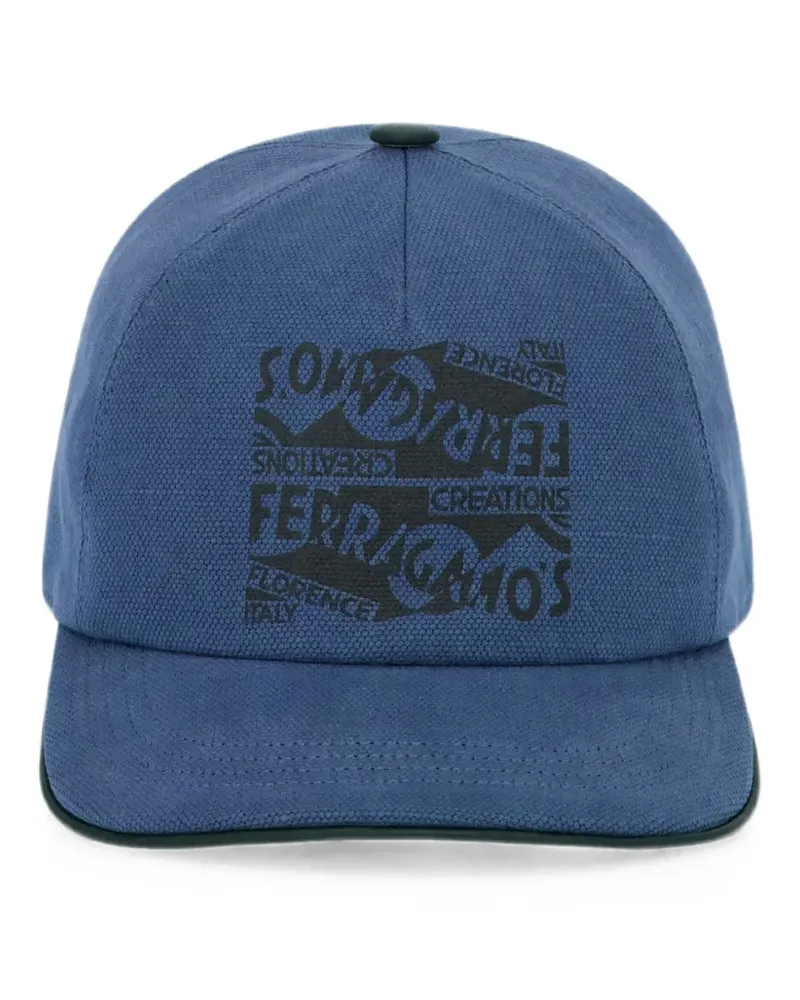 Ferragamo Baseballkappe mit Logo - Blau Blau