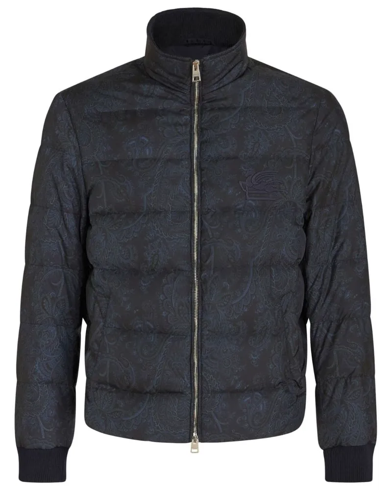 Etro Gefütterte Jacke mit Paisleymuster - Blau Blau