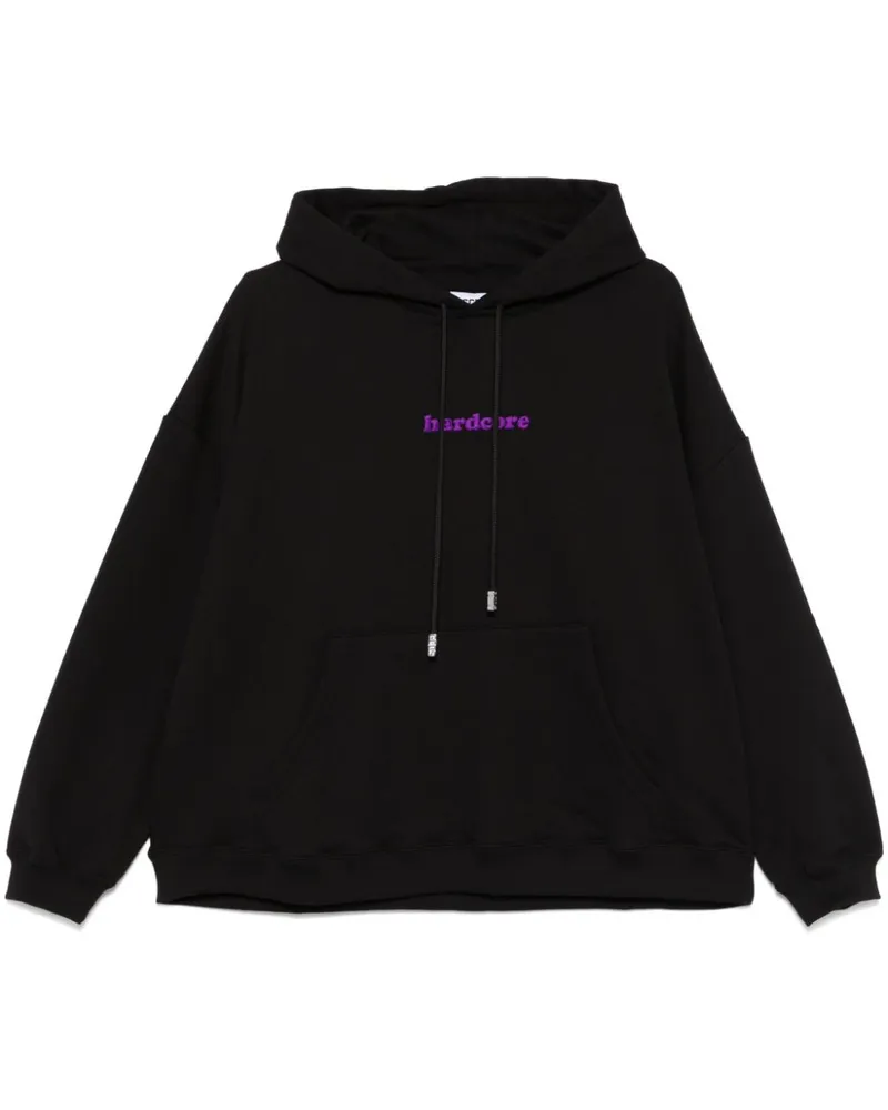GCDS Bestickter Hoodie - Schwarz Schwarz