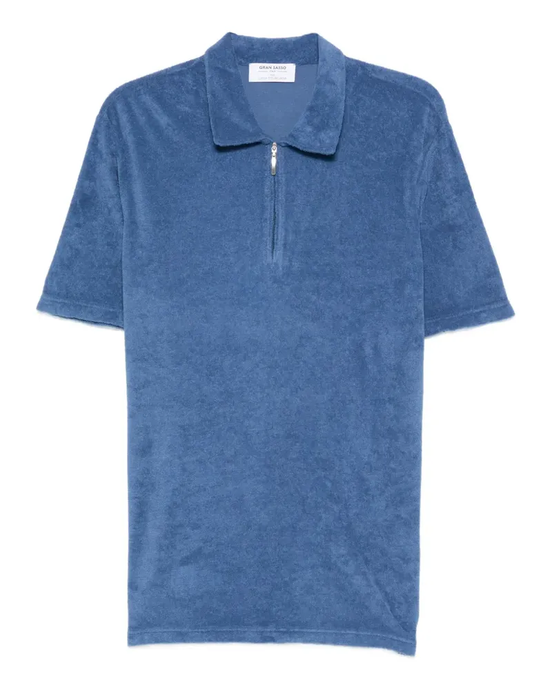 Gran Sasso Poloshirt mit Reißverschluss - Blau Blau