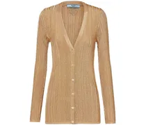 Cardigan mit V-Ausschnitt - Gold