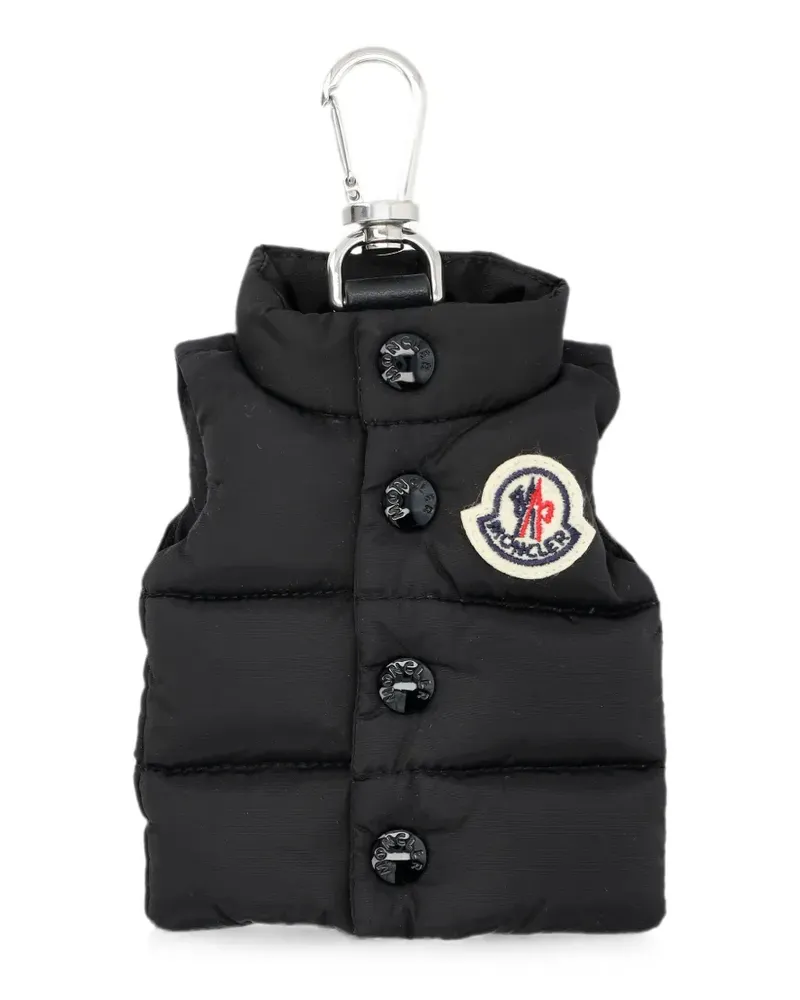 Moncler down gilet shape key ring - Schwarz Schwarz